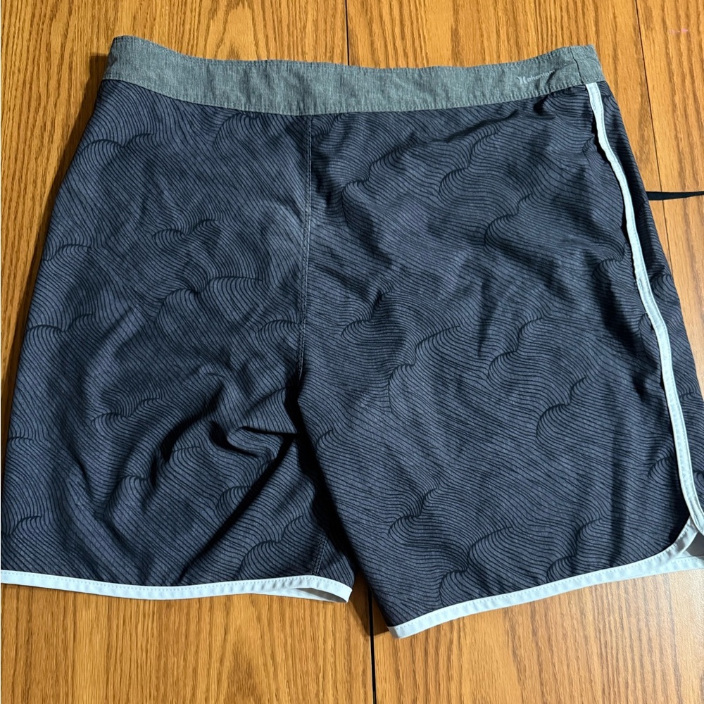 New Hurley Men’s Charcoal Swim Shorts Unlined Size 33 - Picture 3 of 3